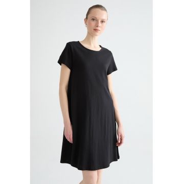 Rochie scurta cu decolteu rotund - Negru