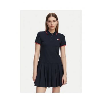 Rochie scurta cu guler polo