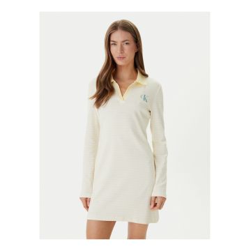 Rochie scurta cu maneca lunga si model in dungi