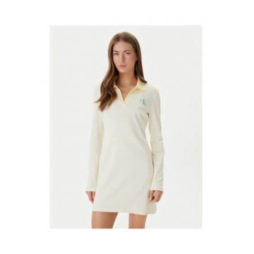 Rochie scurta cu maneca lunga si model in dungi