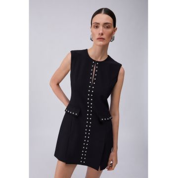 Rochie scurta cu tinte - Negru