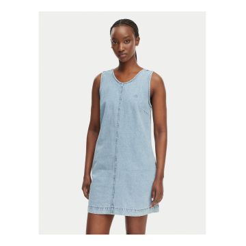 Rochie scurta din denim cu buzunare laterale