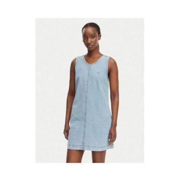 Rochie scurta din denim cu buzunare laterale