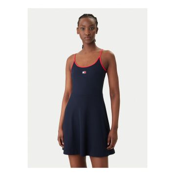 Rochie scurta drepta cu logo mic
