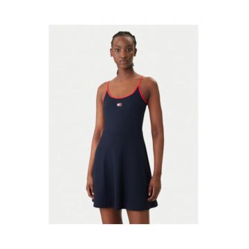 Rochie scurta drepta cu logo mic