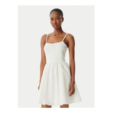 Rochie scurta evazata cu buzunare