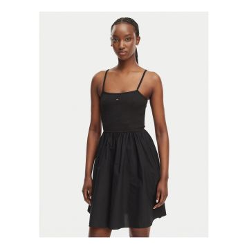 Rochie scurta evazata din bumbac