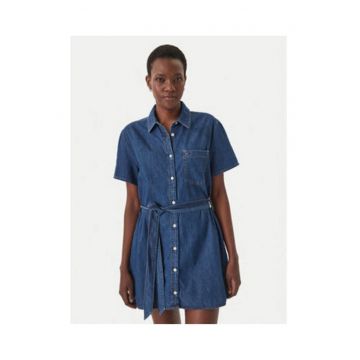 Rochie tip camasa din denim cu buzunare