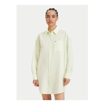 Rochie tip camasa din in si bumbac