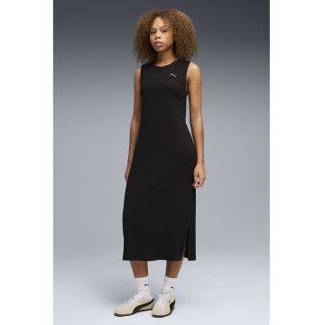Rochie-top striata Her - Negru