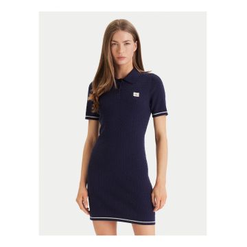 Rochie-Tricou cu guler polo -