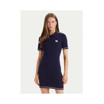 Rochie-Tricou cu guler polo -