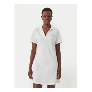 Rochie uni cu guler polo