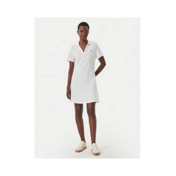 Rochie uni cu guler polo