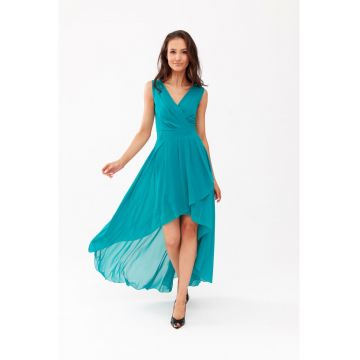 Rochie asimetrica uni Nelly cu fermoar pe spate