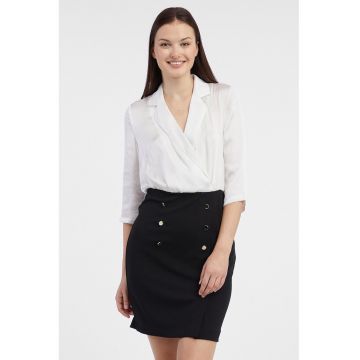Rochie cu design 2-in-1 - Alb/Negru