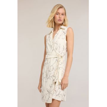 Rochie cu imprimeu grafic - Alb fildes