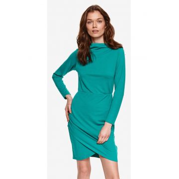 Rochie cu model uni si insertie elastica -