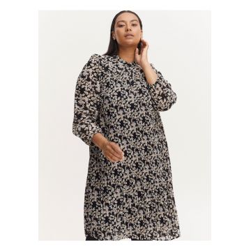 Rochie cu print floral si nasturi