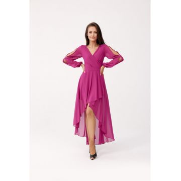 Rochie cu terminatie asimetrica