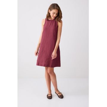 Rochie de in - fara maneci - Rosu capsuna