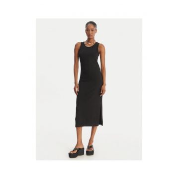 Rochie de zi  neagra - poliester - elastan -