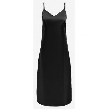 Rochie din satin cu baretele inguste Sia