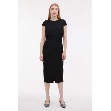 Rochie midi cu croiala creion - Negru