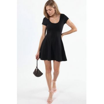 Rochie Mini  neagra - material viscoza - pentru femei