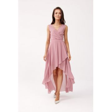 Rochie Nelly cu croiala asimetrica si fara maneci