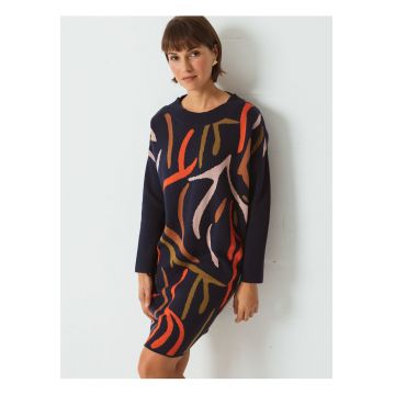 Rochie-pulover cu model -