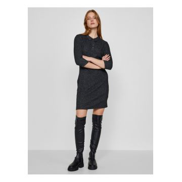 Rochie scurta cu guler polo si maneci medii