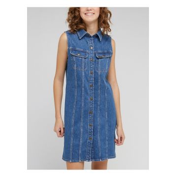 Rochie scurta din denim dreapta