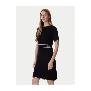 Rochie tricotata de dama -  neagra - 76% viscoza si 24% poliester