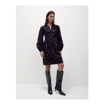 Rochie tunica cu maneci bufante - 44