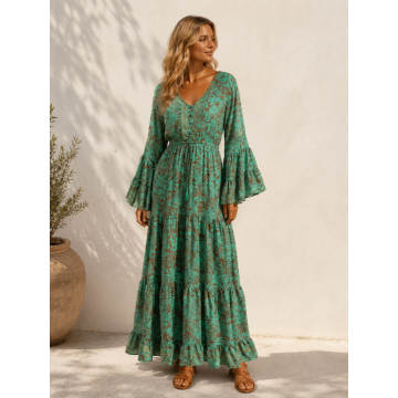 Rochie Anais Boho style lunga din matase