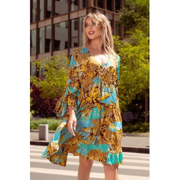 Rochie Anais scurta din matase Boho style