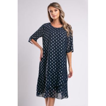 Rochie bleumarin de ocazie marime mare