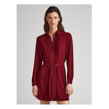 Rochie-camasa cu detalii plisate Jeans Gissa