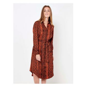Rochie-camasa cu imprimeu piele de sarpe -