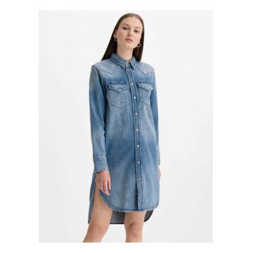 Rochie-camasa din denim De-Blanche -