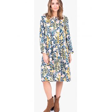 Rochie-camasa midi cu maneca lunga