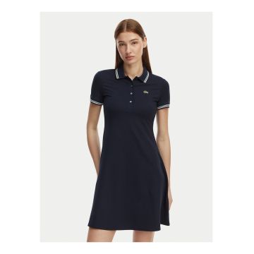 Rochie casual dama -  bleumarin - modal/bumbac - uni -