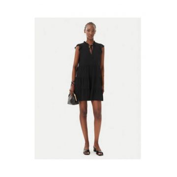 Rochie casual -  neagra - fara maneci - din viscoza LENZING ECOVERO