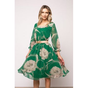 Rochie Cora din voal cu imprimeu floral