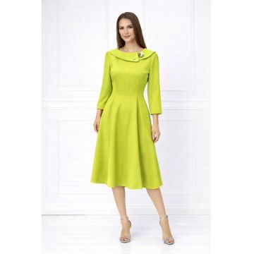 Rochie cu buzunare laterale Affonsina - Verde lime