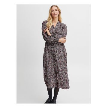 Rochie cu imprimeu floral si talie ajustabila -