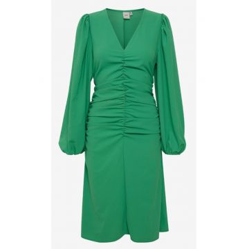 Rochie cu insertii elastice si model uni