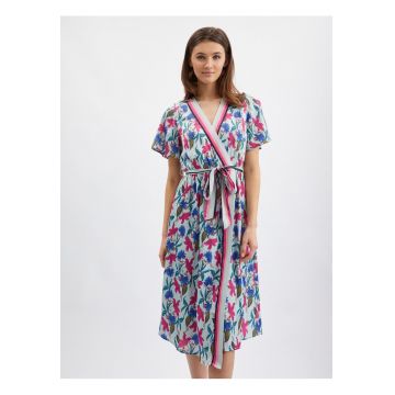 Rochie cu model petrecut si imprimeu floral