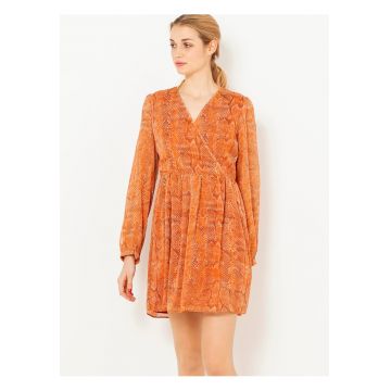 Rochie cu model petrecut si imprimeu piele de sarpe
